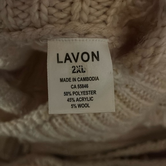 Lavon Cozy Cream Wool Ribbed Turtleneck Sweater - Picture 9 of 9